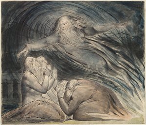 I sogni malvagi di Giobbe da William Blake